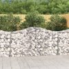 2 db íves horganyzott vas gabion kosár 200x30x100/120 cm