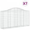 7 db íves horganyzott vas gabion kosár 200x30x100/120 cm