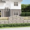 4 db íves horganyzott vas gabion kosár 200x30x120/140 cm