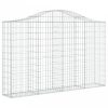 6 db íves horganyzott vas gabion kosár 200x30x120/140 cm