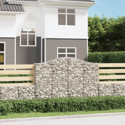 2 db íves horganyzott vas gabion kosár 200x30x140/160 cm