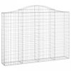 2 db íves horganyzott vas gabion kosár 200x30x140/160 cm