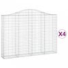 4 db íves horganyzott vas gabion kosár 200x30x140/160 cm