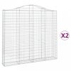 2 db íves horganyzott vas gabion kosár 200x30x180/200 cm