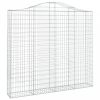 2 db íves horganyzott vas gabion kosár 200x30x180/200 cm