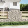 3 db íves horganyzott vas gabion kosár 200x30x180/200 cm