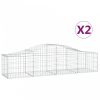 2 db íves horganyzott vas gabion kosár 200x50x40/60 cm