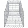 2 db íves horganyzott vas gabion kosár 200x50x40/60 cm