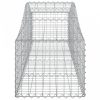 3 db íves horganyzott vas gabion kosár 200x50x40/60 cm