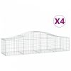 4 db íves horganyzott vas gabion kosár 200x50x40/60 cm