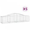 5 db íves horganyzott vas gabion kosár 200x50x40/60 cm