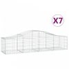 7 db íves horganyzott vas gabion kosár 200x50x40/60 cm