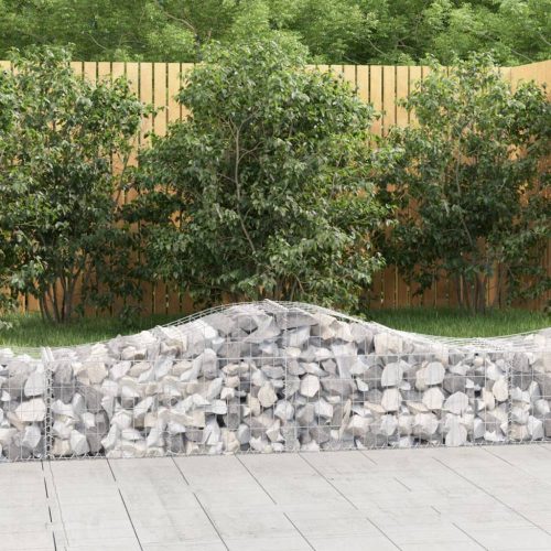 10 db íves horganyzott vas gabion kosár 200x50x40/60 cm