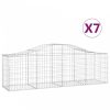 7 db íves horganyzott vas gabion kosár 200x50x60/80 cm