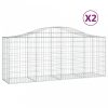 2 db íves horganyzott vas gabion kosár 200x50x80/100 cm