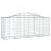 2 db íves horganyzott vas gabion kosár 200x50x80/100 cm