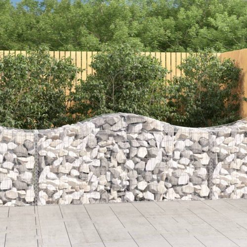 3 db íves horganyzott vas gabion kosár 200x50x80/100 cm