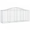 3 db íves horganyzott vas gabion kosár 200x50x80/100 cm