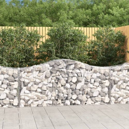 5 db íves horganyzott vas gabion kosár 200x50x80/100 cm