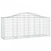 6 db íves horganyzott vas gabion kosár 200x50x80/100 cm