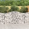 3 db íves horganyzott vas gabion kosár 200 x 50 x 100/120 cm