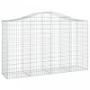 4 db íves horganyzott vas gabion kosár 200x50x120/140 cm