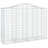 2 db íves horganyzott vas gabion kosár 200x50x140/160 cm