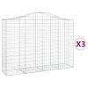 3 db íves horganyzott vas gabion kosár 200x50x140/160 cm