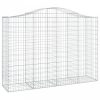 4 db íves horganyzott vas gabion kosár 200x50x140/160 cm