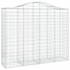 2 db íves horganyzott vas gabion kosár 200x50x160/180 cm