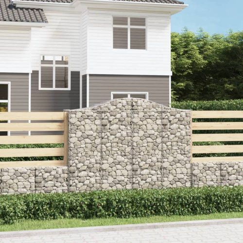 4 db íves horganyzott vas gabion kosár 200x50x160/180 cm