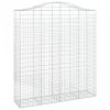 4 db íves horganyzott vas gabion kosár 200x50x220/240 cm