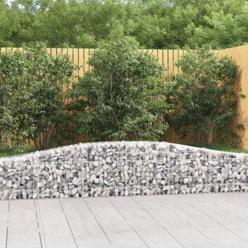 2 db íves horganyzott vas gabion kosár 400x30x40/60 cm