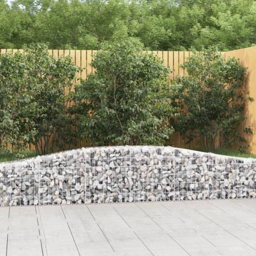 6 db íves horganyzott vas gabion kosár 400x30x40/60 cm