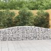 4 db íves horganyzott vas gabion kosár 400x30x60/80 cm