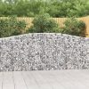 2 db íves horganyzott vas gabion kosár 400x30x100/120 cm