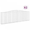 2 db íves horganyzott vas gabion kosár 400x30x120/140 cm