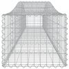 2 db íves horganyzott vas gabion kosár 400x50x40/60 cm