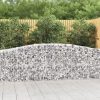 3 db íves horganyzott vas gabion kosár 400x50x80/100 cm