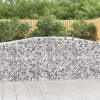 2 db íves horganyzott vas gabion kosár 400x50x100/120 cm