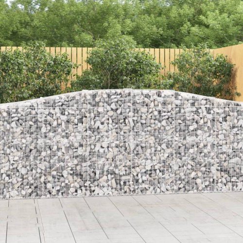 2 db íves horganyzott vas gabion kosár 400x50x100/120 cm