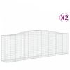 2 db íves horganyzott vas gabion kosár 400x50x120/140 cm