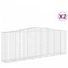 2 db íves horganyzott vas gabion kosár 400x50x140/160 cm