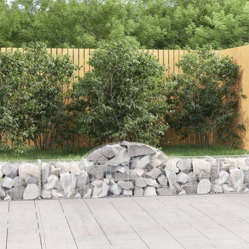 5 db íves horganyzott vas gabion kosár 200x30x40/60 cm