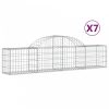 7 db íves horganyzott vas gabion kosár 200x30x40/60 cm