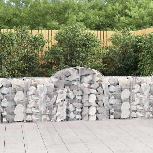 2 db íves horganyzott vas gabion kosár 200x30x80/100 cm