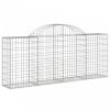 2 db íves horganyzott vas gabion kosár 200x30x80/100 cm