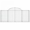 2 db íves horganyzott vas gabion kosár 200x30x80/100 cm