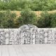 4 db íves horganyzott vas gabion kosár 200x30x80/100 cm