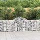 8 db íves horganyzott vas gabion kosár 200x30x80/100 cm